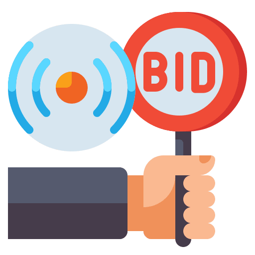 Bid live auctioner auction icon