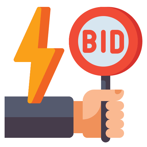 Bid quick trade auction icon