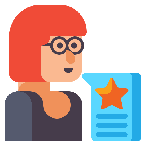 Expert business and finance female professional icon