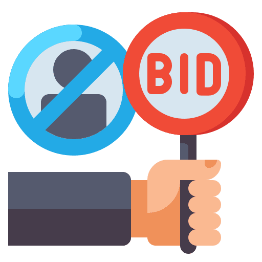 Bid auctions auction offer icon