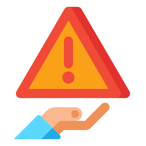 Warning signaling shapes and symbols signs icon