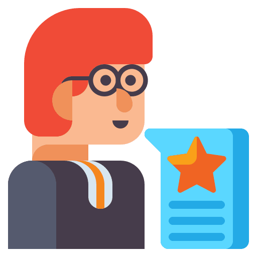 Expert science man person icon