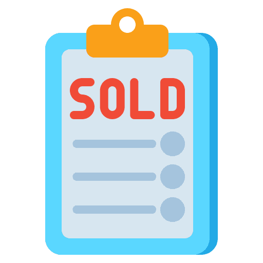 Sold sold files and folders document icon