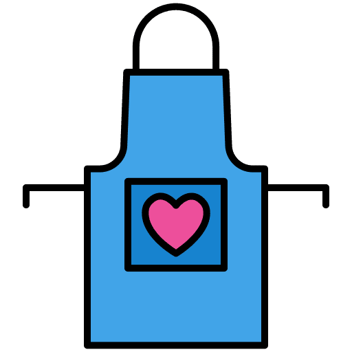 Apron chef cooking protection icon
