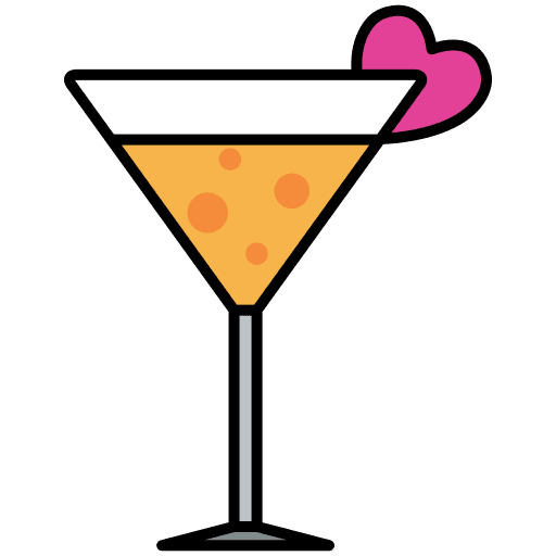 Cocktail glass drink beverage icon