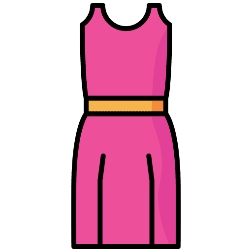 Dress elegant clothing femenine icon Dress elegant clothing femenine icon