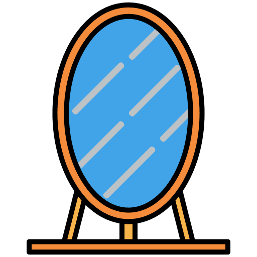 Mirror reflection mirror drawer icon Mirror reflection mirror drawer icon