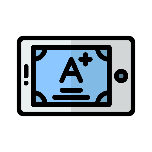Grade elearning digital learning tablet icon