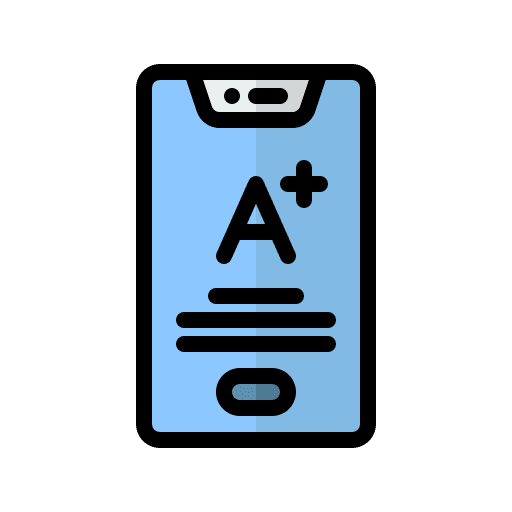 Grade exam online learning quiz icon