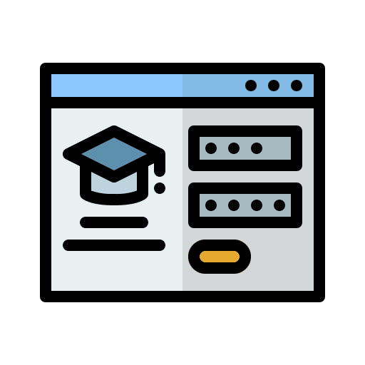 Login digital learning online learning browser icon