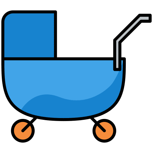 Stroller baby carriage nursery baby crib icon Stroller baby carriage nursery baby crib icon