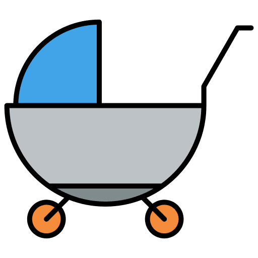 Stroller rocking nursery baby carriage icon Stroller rocking nursery baby carriage icon