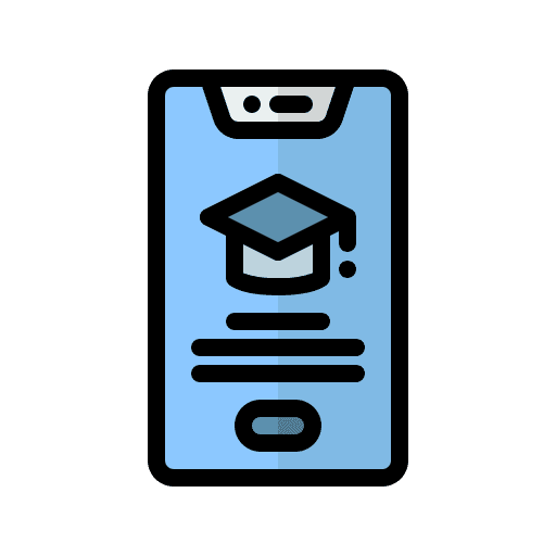 Certificate mortarboard online learning elearning icon Certificate mortarboard online learning elearning icon
