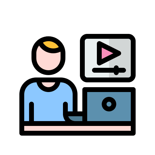 Online learning education online lesson student icon Online learning education online lesson student icon