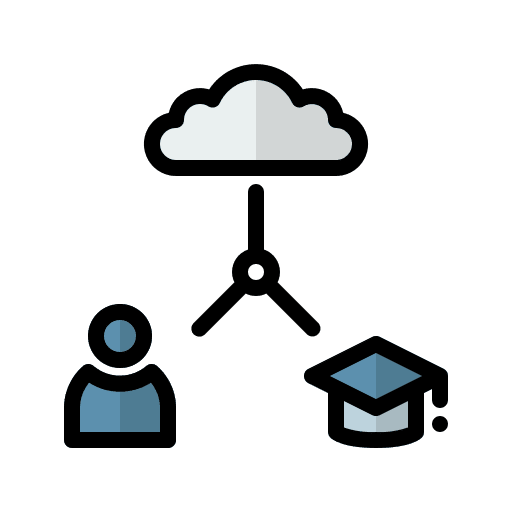 Online learning elearning digital learning student icon Online learning elearning digital learning student icon
