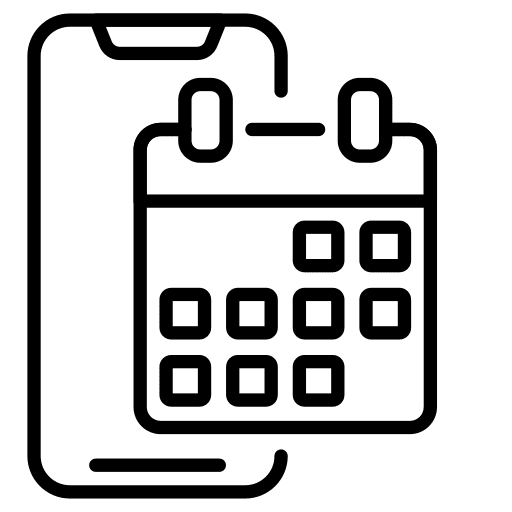 Calendar electronics mobile app ui icon
