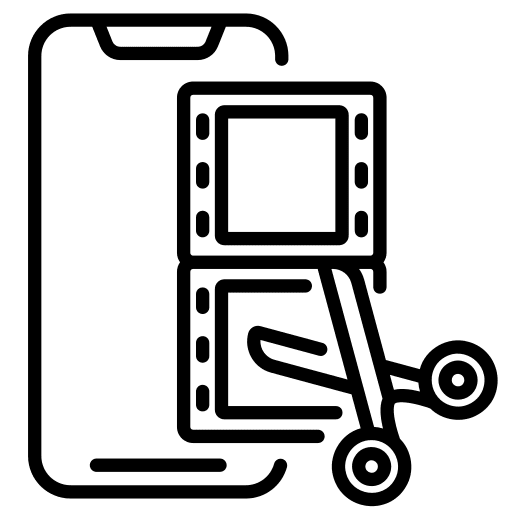 Edit video smartphone edit tools mobile phone icon