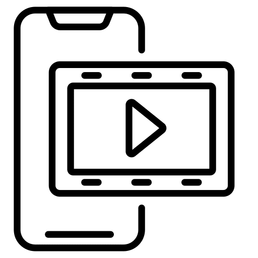Mobile video video camera film movie camera icon