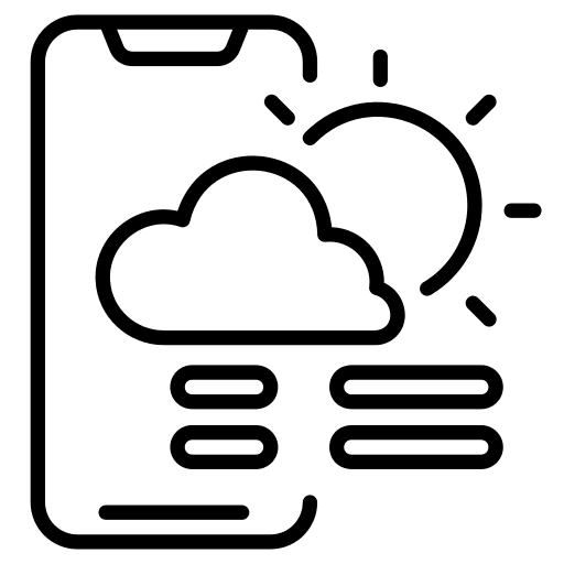 Weather app weather app climate mobile phone icon