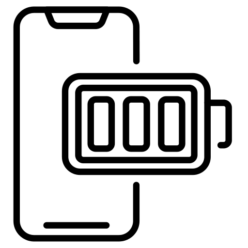 Battery smartphone electronics mobile phone icon Battery smartphone electronics mobile phone icon