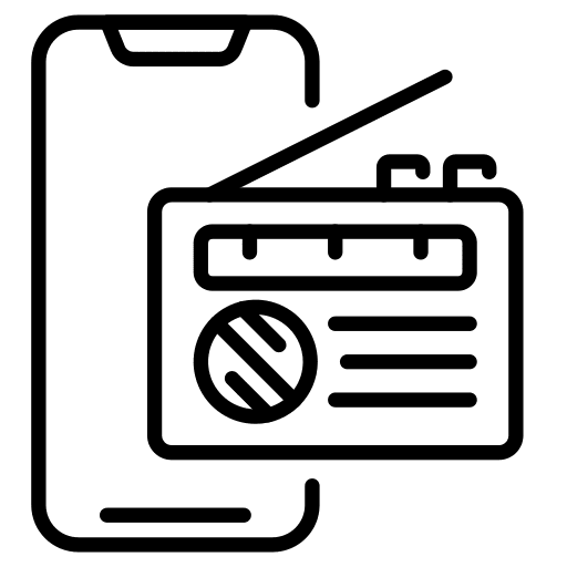 Radio ui music and multimedia electronics icon Radio ui music and multimedia electronics icon