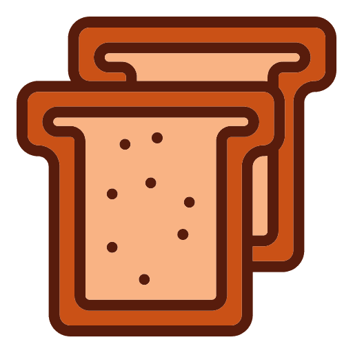 Bread toast food and restaurant meal icon