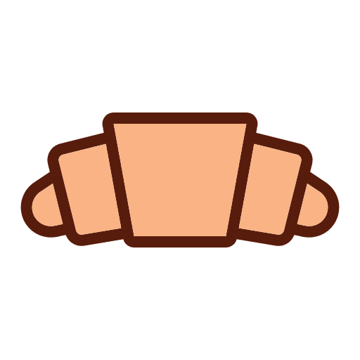 Croissant breakfast bread meal icon