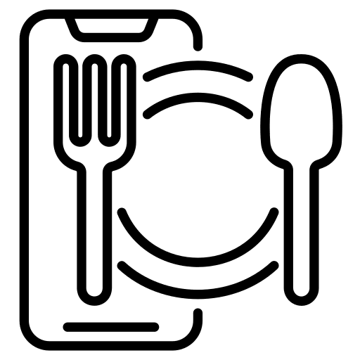 Food app food app smartphone food delivery icon Food app food app smartphone food delivery icon