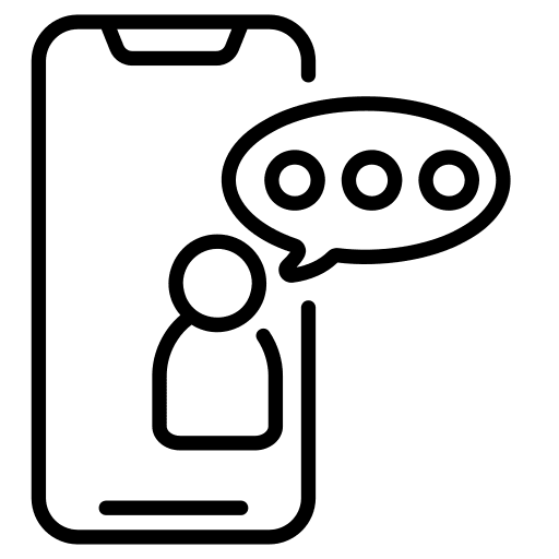 Mobile chat communications chat smartphone icon Mobile chat communications chat smartphone icon