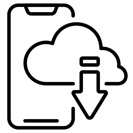 Mobile cloud cellphone mobile cloud server icon Mobile cloud cellphone mobile cloud server icon