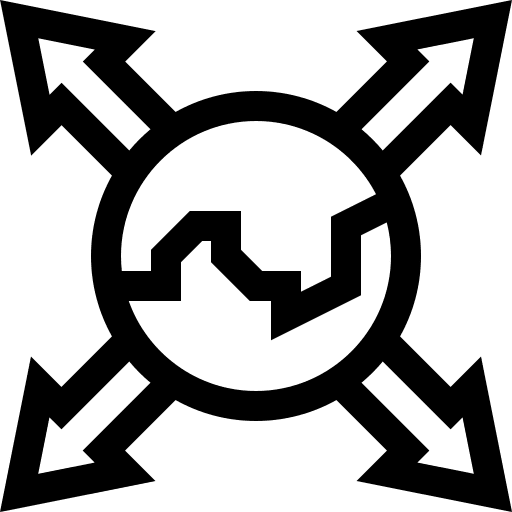 Export arrows world direction icon Export arrows world direction icon