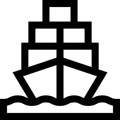 Freight vessel freight ship icon