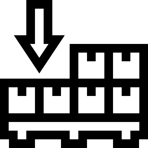 Import import stock down arrow icon