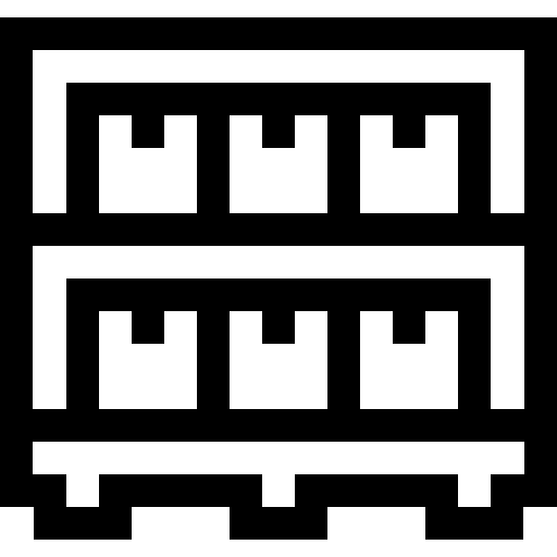 Stock stock buildings shipping and delivery icon