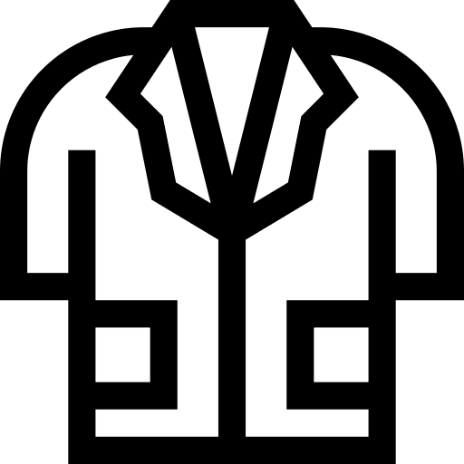 Lab coat fashion laboratory education icon