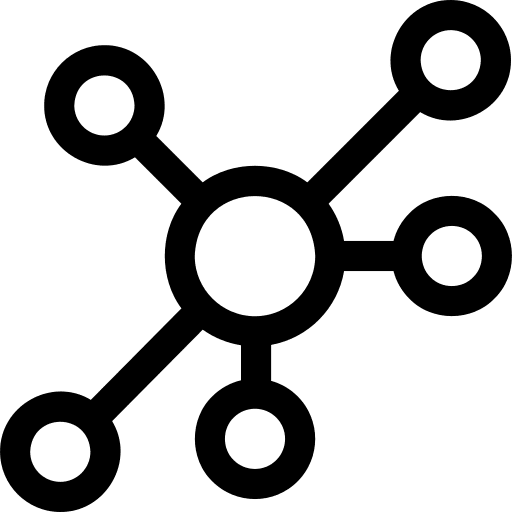 Molecule biology science education icon