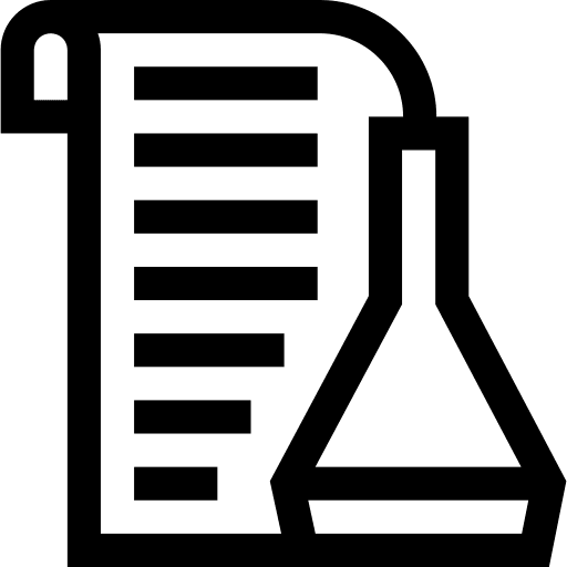 Research document flask experiment icon