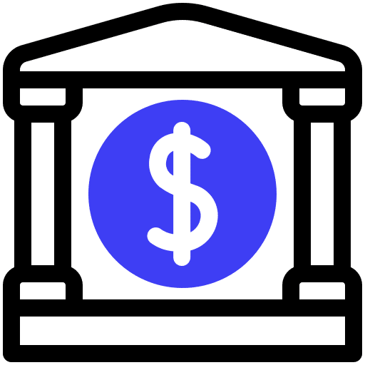 Bank finance building banking icon