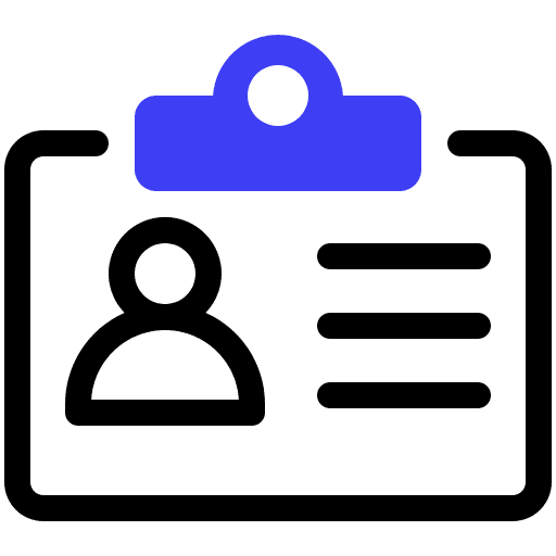 Business card user business card identification icon