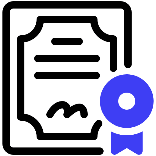 Certificate badge document diploma icon