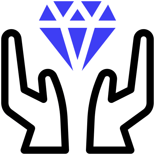 Diamond value diamond quality icon