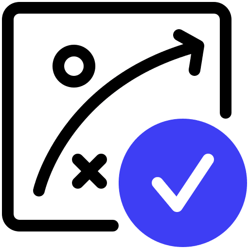 Planning strategic plan check planning icon