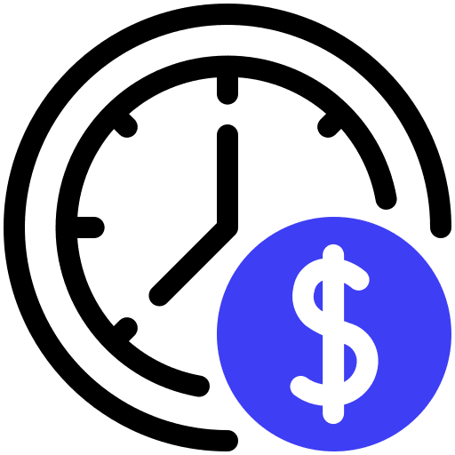 Time is money productivity timer time is money icon