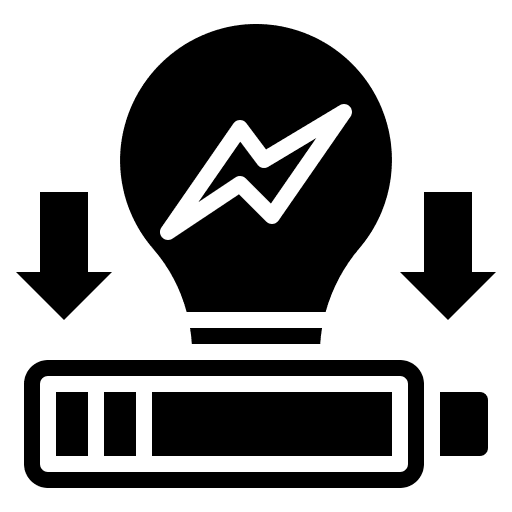 Low energy electronics charge energy icon