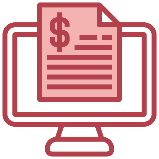 Computer invoice bill computer icon