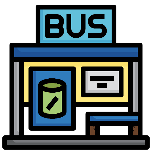 Bus stop ads urban advertising icon