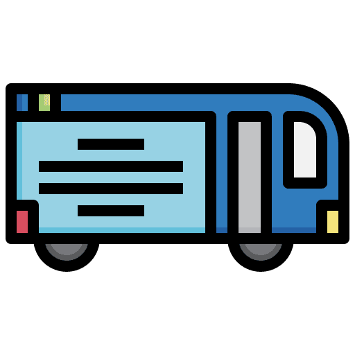 Bus transportation bus ads icon