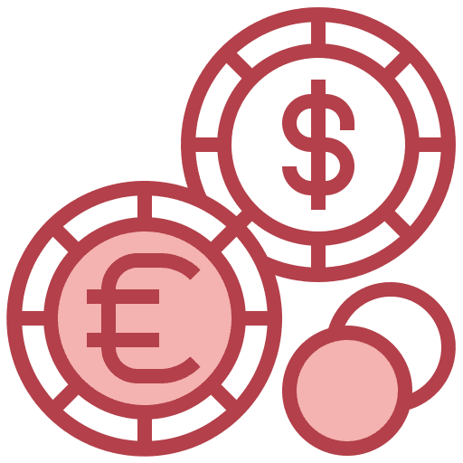 Coin euro business currency icon Coin euro business currency icon