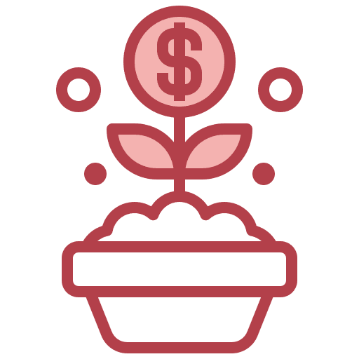 Investment bank business growth icon Investment bank business growth icon
