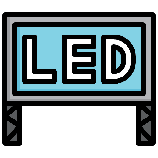 Led signboard marketing publicity icon